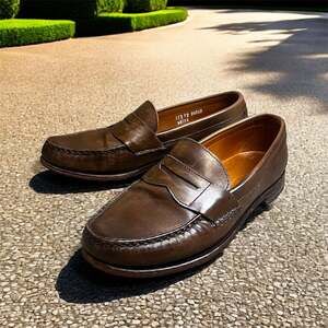 Allen Edmonds Cavanaugh Mens size 11 D Brown Penny Loafer Dress Casual Shoes